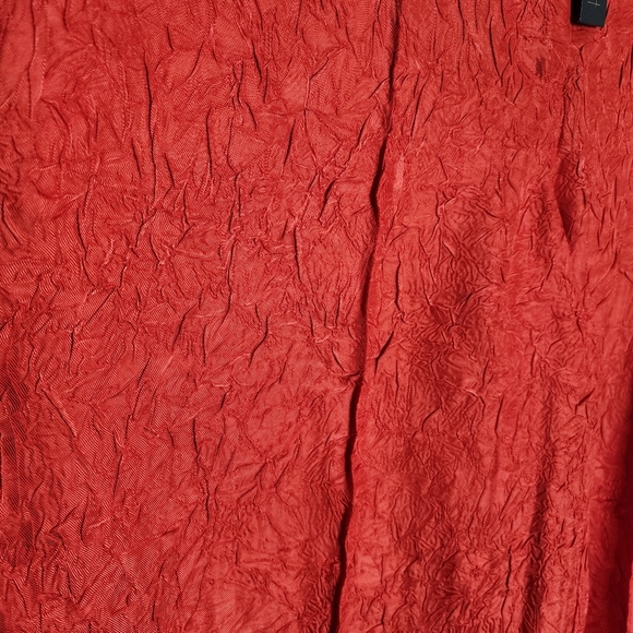 NWT House Of Harlow Wideleg Red Textured Flowy Pants Size Medium Stretch Waist - Picture 2 of 14